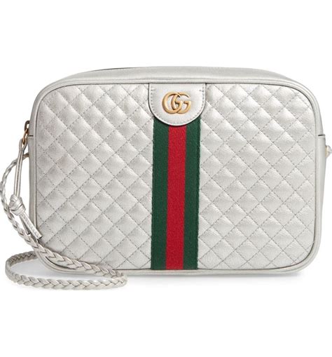 gucci small quilted metallic leather bag|genuine leather gucci bags.